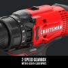 CRAFTSMAN V20 Cordless Drill/Driver Kit, 1/2 inch, Battery and Charger Included (CMCD700C1)(Drill Kit)