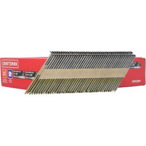 CRAFTSMAN Framing Nails Paper Collated Smooth 30 Degree, 3-1/4 inch x 0.12 inch and 3 in x 0.12 inch, 500 Qty Each (CMFH30PP)