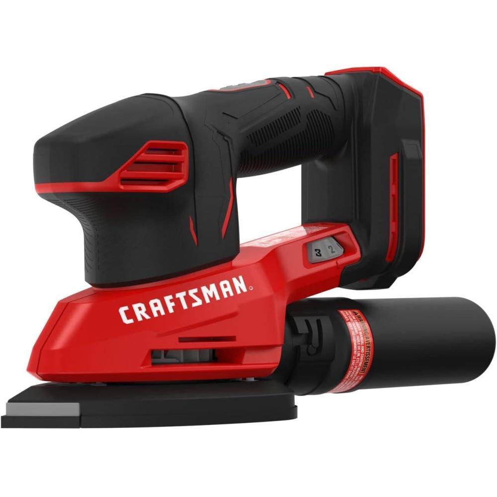 imageCRAFTSMAN 20V MAX Cordless Detail Sander Tool Only CMCW221B Red