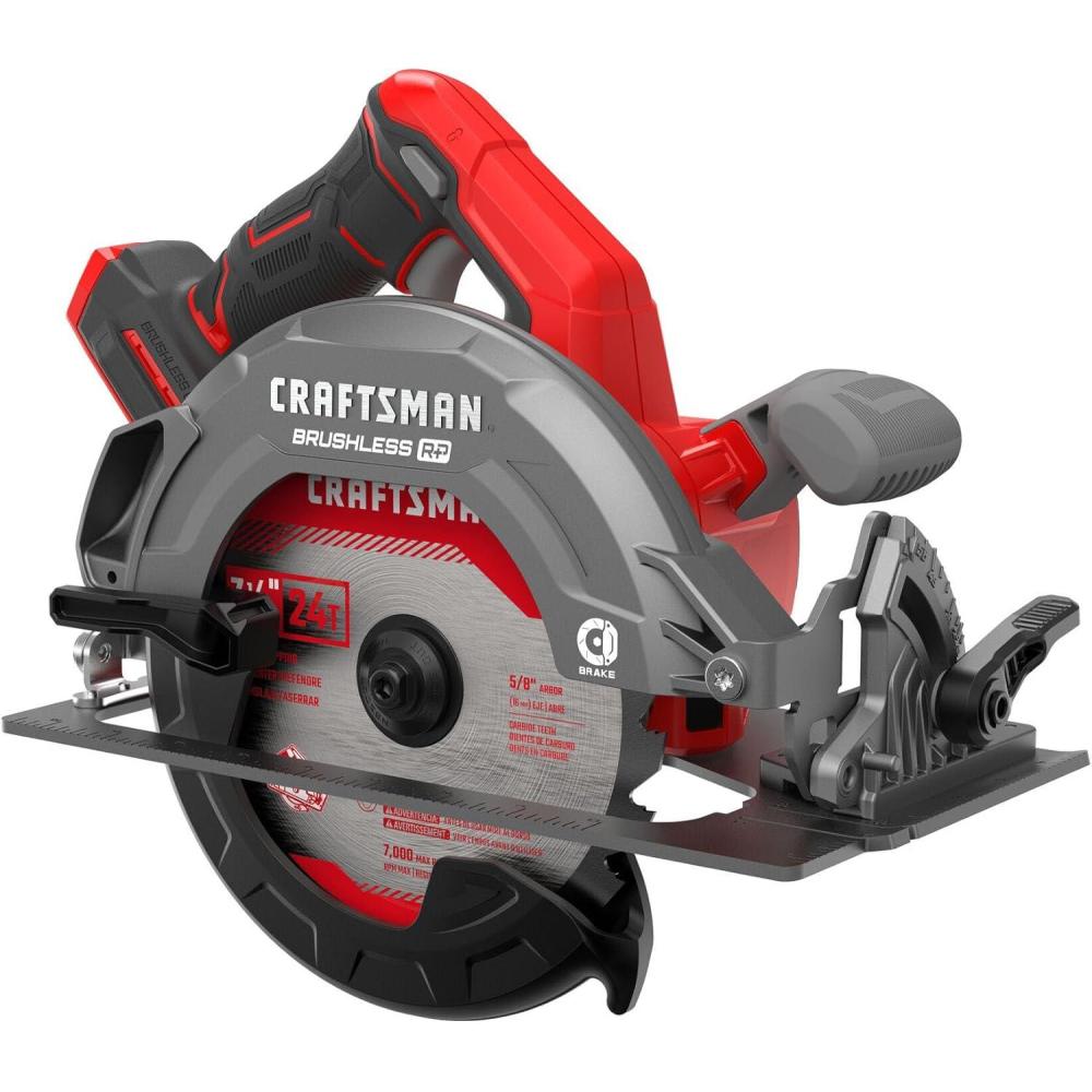 imageCRAFTSMAN V20 RP Cordless Circular Saw 714 inch Bare Tool Only CMCS551B