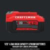 CRAFTSMAN 20V Power Tool Battery 2-Pack, Lithium-ion with Charger (CMCB204-2CK)(Single Battery)