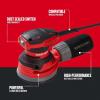 CRAFTSMAN Orbital Sander, 5 inch, 12,000 OPM, 3 Amp, Corded (CMEW231)(5″ Random Orbit Sander)