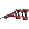 CRAFTSMAN V20 Cordless 4-Tool Power Tool Combo Kit with 2 Batteries and Charger (CMCK400D2)