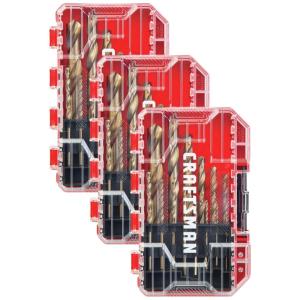 CRAFTSMAN 14-Piece Gold Oxide Drill Bit Set for Wood, Plastic, or Metal (CMAM2214)(1 Count (Pack of 3))