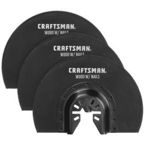 CRAFTSMAN Bi-Metal Oscillating Tool Blade for Wood and Metal, Semicircle, 3 Pack (CMAO113-3)(3 Pack)