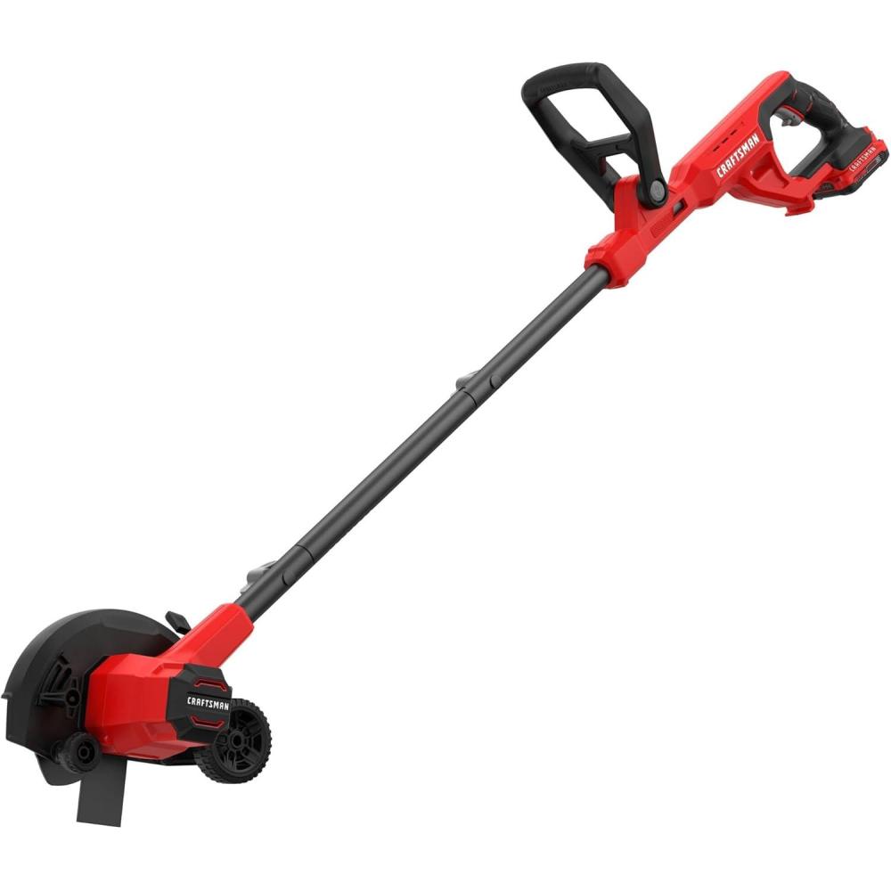 imageCRAFTSMAN Cordless Edger Lawn Tool 20V MAX Battery Charger and Blade Included Lightweight Lawn Edger 75 in Cutting Width 1000 Ft of Edging per Charge CMCED400D1