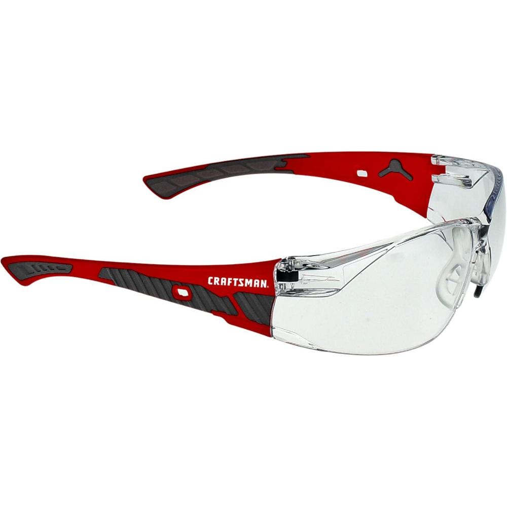 imageCraftsman 200 Safety Glass Comfort Fit  Smoke Red FrameClear