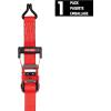 CRAFTSMAN CMXAZBS10000J Black/Red 2″ x 27′ Ratchet Tie Down Strap with Double J Hook – Heavyweight/Industrial Duty (10,000 lb Break Strength)(2″ x 27′)