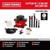 CRAFTSMAN CMXEVBE17606 12 Gallon 6.0 Peak HP Wet Dry Vac with Detachable Leaf Blower, Portable Shop Vacuum Wet and Dry with Filter, Dust Bag, Hose and Attachments for Garage, Outdoor Cleaning(12 Gallon 6.0 Peak HP)