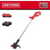 CRAFTSMAN V20 Cordless 10 in. WEEDWACKER String Trimmer and Edger Kit with 2.0 Ah Battery and Charger (CMCST915D1)