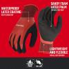 Radians Craftsman Sandy Foam Latex Waterproof Grip Glove (Large), Red (CMXPGRA18L)(Large (Pack of 2))