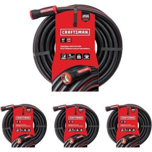 Craftsman Heavy Duty Professional Grade Garden Hose, 50 Feet x 5/8 Inch(50 Ft (Pack of 4))