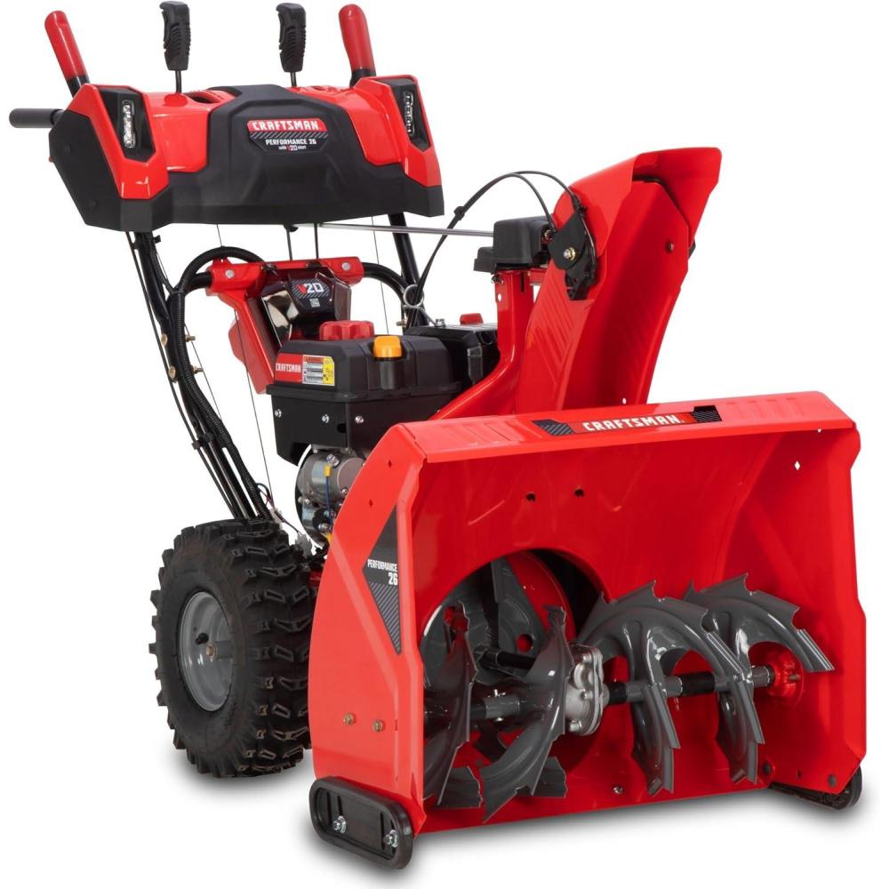 imageCRAFTSMAN Performance 26 V20 TwoStage Self Propelled Snow Blower with PushButton Start Battery Powered 243cc Engine 31AN5C4FB93