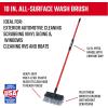 CRAFTSMAN CMXMKIT0080 3-Piece Heavy Duty Cleaning Tool Set with 10 in.All-Surface Wash,12 in. Scrubbing Deck Brush & 18 in. Push Broom, Brown(3-Piece Seasonal Clean-Up Pack)