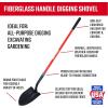 Craftsman 2-Piece Garden Tool Set with Digging Shovel and Bow Rake, Fiberglass Handles, Cushion Grips, for Landscaping, Gardening & Construction