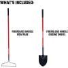 Craftsman 2-Piece Garden Tool Set with Digging Shovel and Bow Rake, Fiberglass Handles, Cushion Grips, for Landscaping, Gardening & Construction