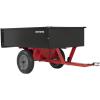 CRAFTSMAN, CMXGZBF7124355, 750-lb Capacity Steel Tow Behind Dump Cart, 12 Cubic Feet Capacity, Removable Tailgate – Garden Utility Trailer, 16” x 4” Pneumatic Tires
