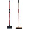 CRAFTSMAN CMXMKIT0080 3-Piece Heavy Duty Cleaning Tool Set with 10 in.All-Surface Wash,12 in. Scrubbing Deck Brush & 18 in. Push Broom, Brown(2-Piece Wash Brush Pack)