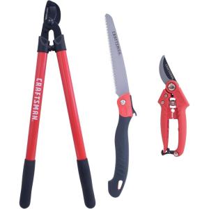 CRAFTSMAN CMXMKIT0170 Tree & Shrub Pruning Set with Bypass Pruning Shears, Bypass Lopper and Folding Pruning Saw(Tree & Shrub Pruning Set)