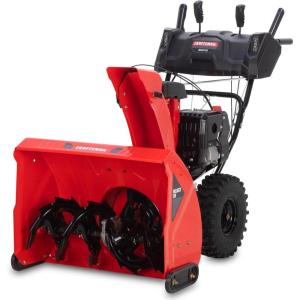 CRAFTSMAN Select 28″ Two-Stage Self Propelled Snow Thrower with Push-Button Start, Gas Powered, 277cc 4-Cycle OHV Engine (31AH6F2GB93)