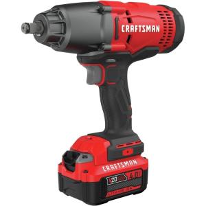 CRAFTSMAN V20 RP 1/2 inch Cordless Impact Wrench Kit, Brushless, 4Ah Battery and Charger Included (CMCF900M1)(Impact Wrench Kit)