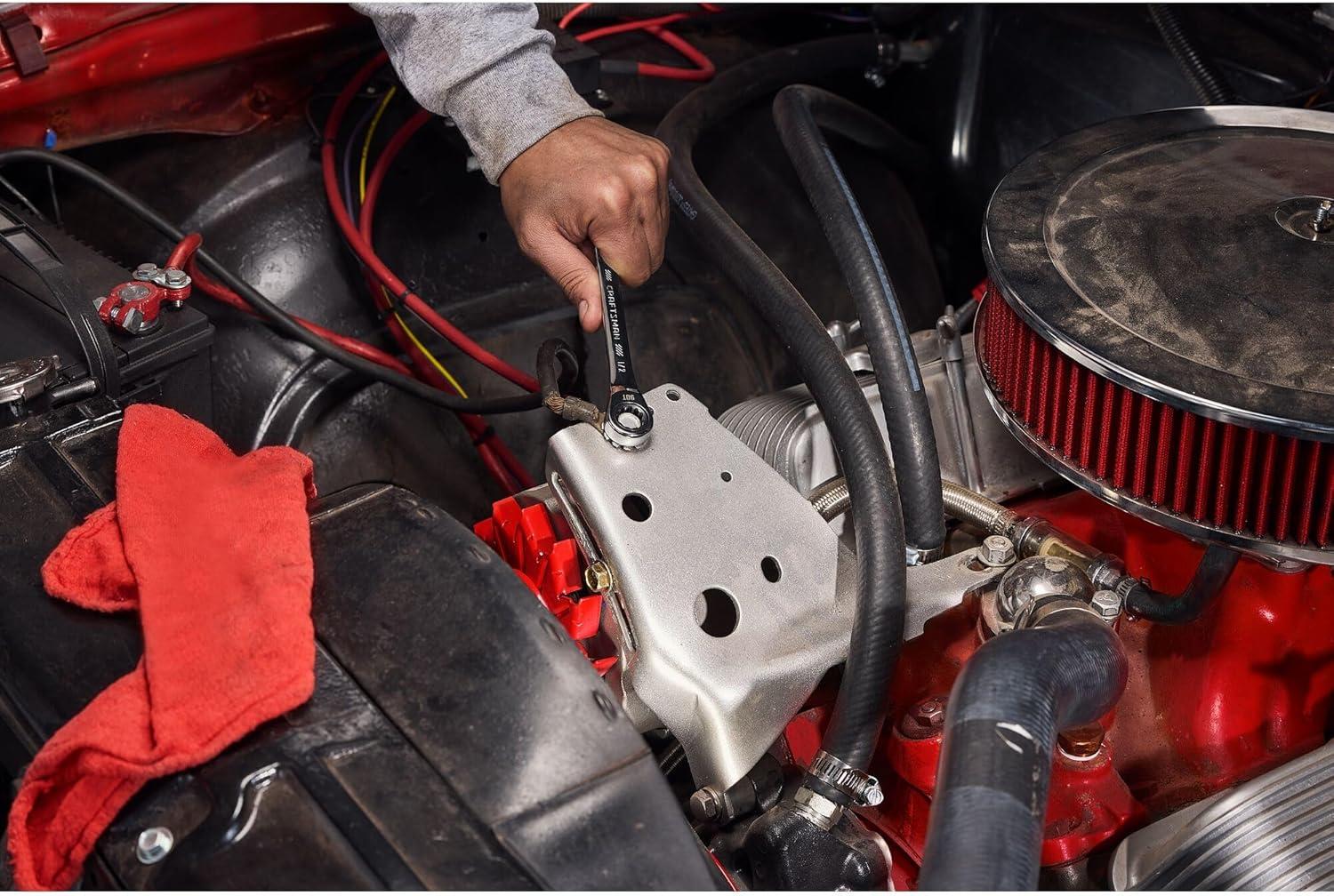 imageCRAFTSMAN 20 Piece Ratcheting Combination Wrench Set SAEMetric CMMT87220