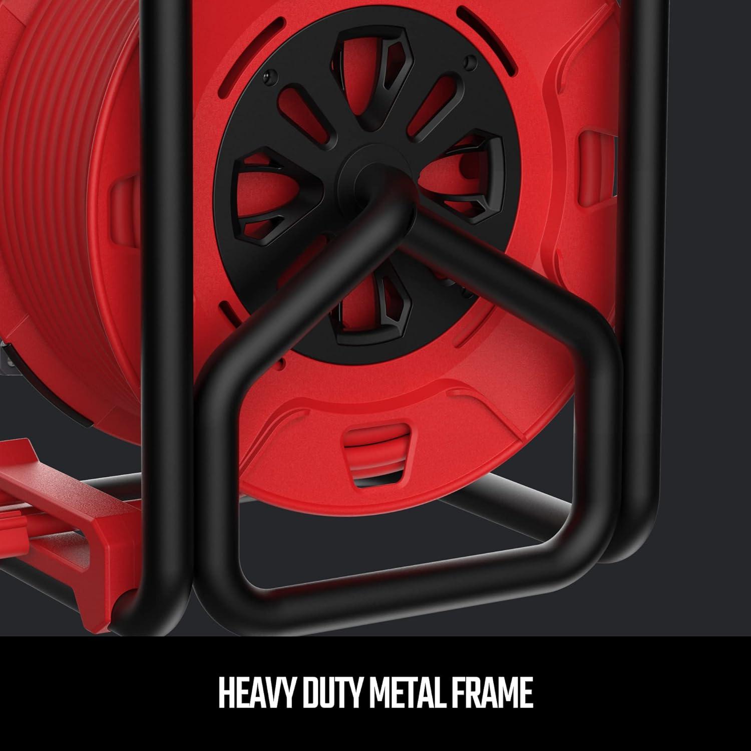 imageCRAFTSMAN 75 Ft Retractable Extension Cord Reel with 4 Outlets OnOff Switch Light Indicator amp HeavyDuty 14AWG SJTW Cable CSA Certified Outdoor Cord Reel1 ft