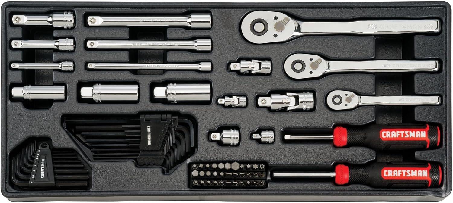 imageCRAFTSMAN Mechanics Tool Set 298 Piece Hand Tool and Socket Set SAEMetric CMMT12139NEW 298 Piece Set
