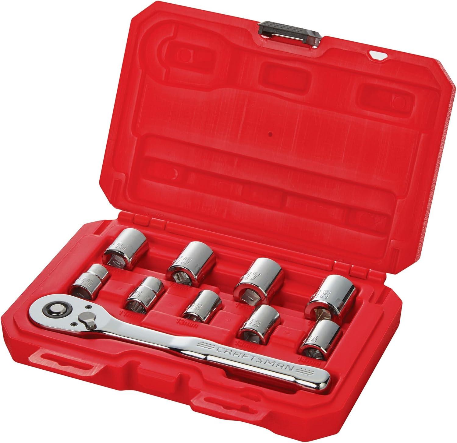 imageCRAFTSMAN Mechanics Tool Set Metric 38 Inch Drive 10 Piece CMMT3456438 in