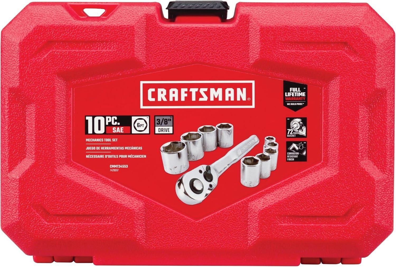 imageCRAFTSMAN Mechanics Tool Set Metric 38 Inch Drive 10 Piece CMMT3456438 in