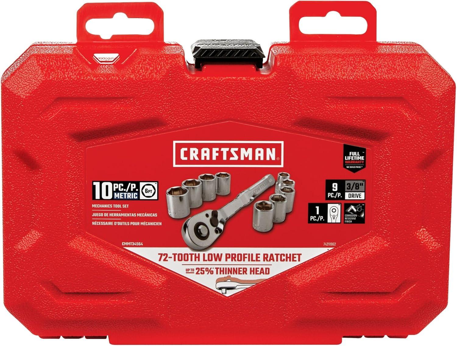 imageCRAFTSMAN Mechanics Tool Set Metric 38 Inch Drive 10 Piece CMMT3456438 in