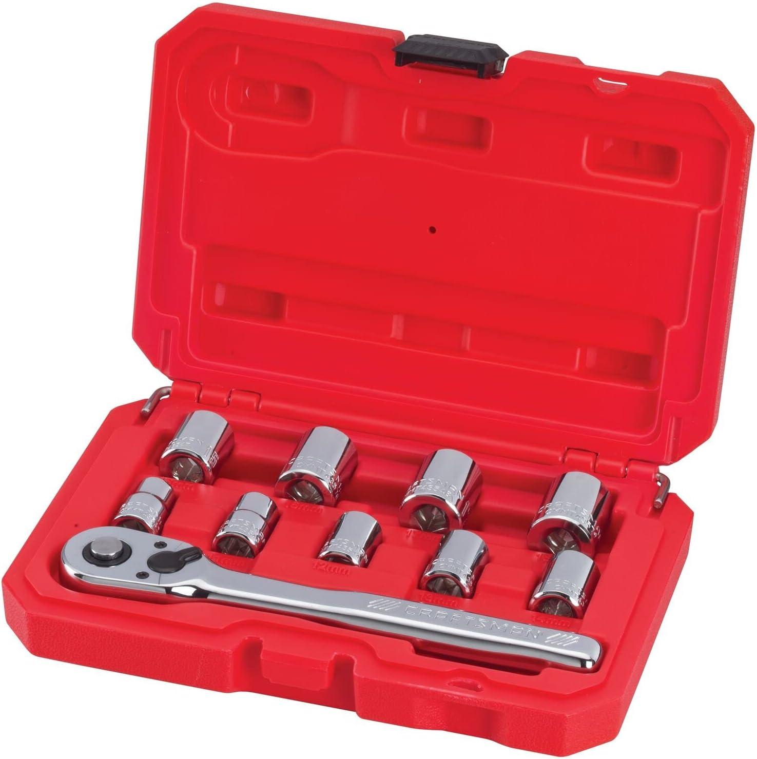 imageCRAFTSMAN Mechanics Tool Set Metric 38 Inch Drive 10 Piece CMMT34564Pack of 1