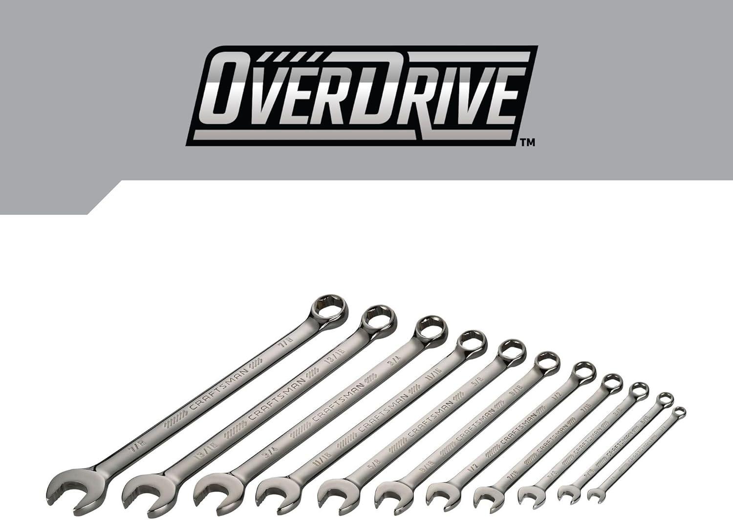 imageCRAFTSMAN OVERDRIVE 11Piece Standard SAE Wrench Set CMMT87711