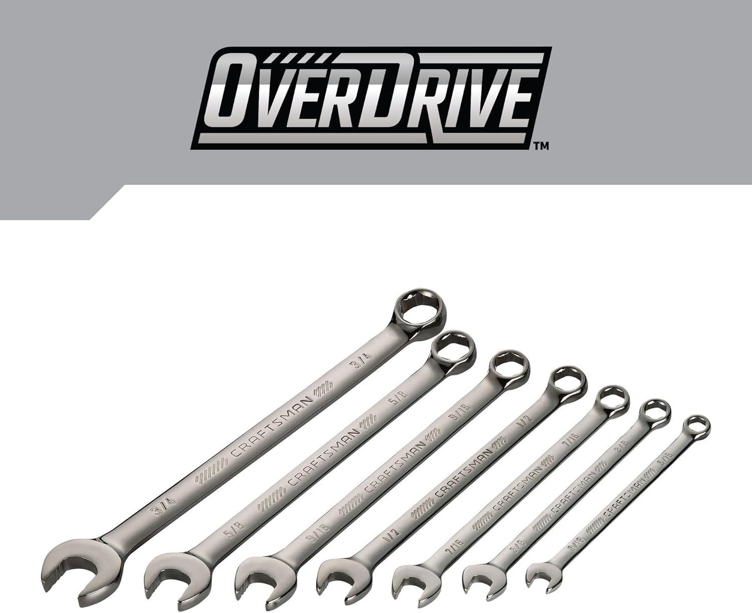 imageCRAFTSMAN OVERDRIVE 7Piece Standard SAE Wrench Set CMMT87707