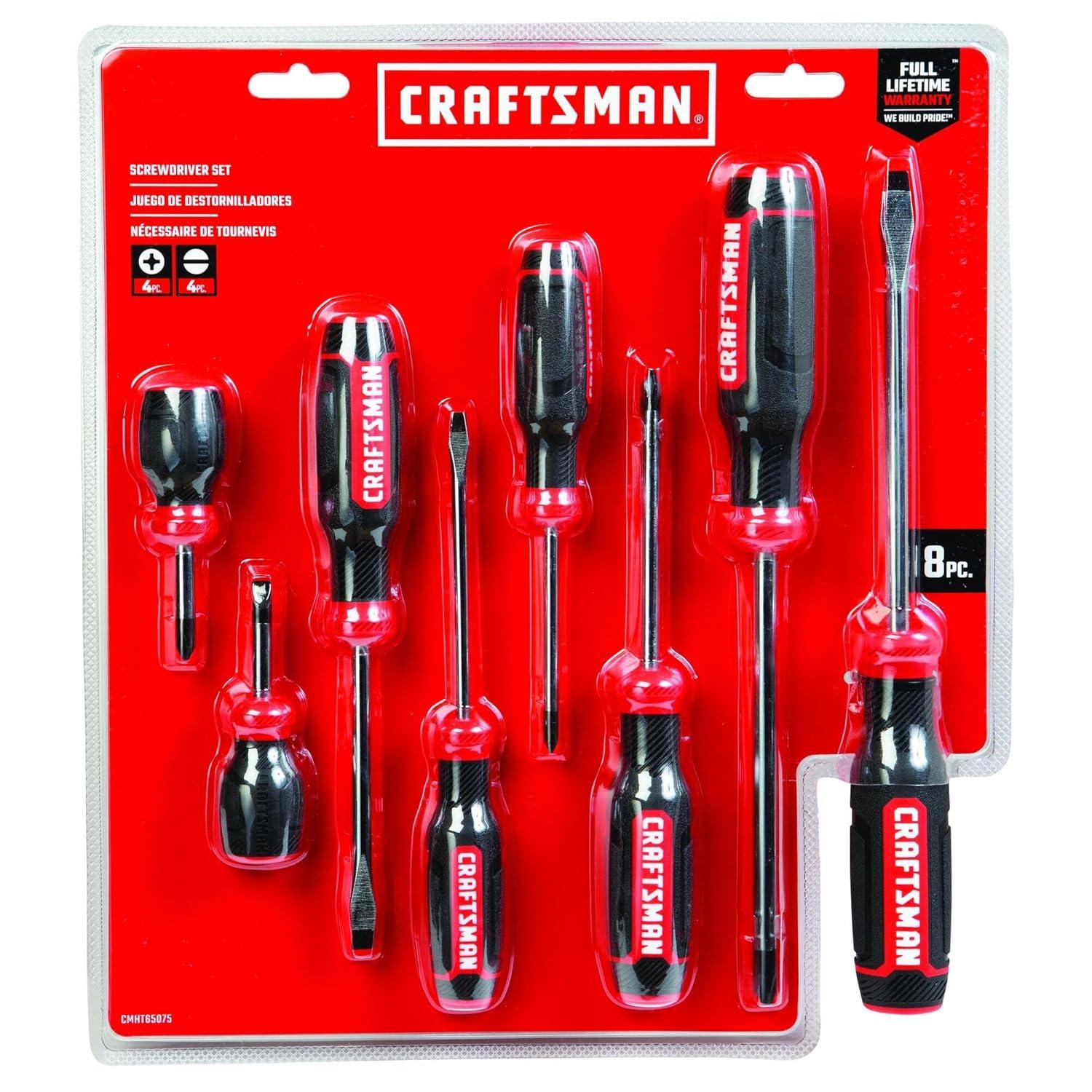 imageCRAFTSMAN Screwdriver Set BiMaterial 8 Piece Set CMHT65075N8 Piece Set Pack of 1