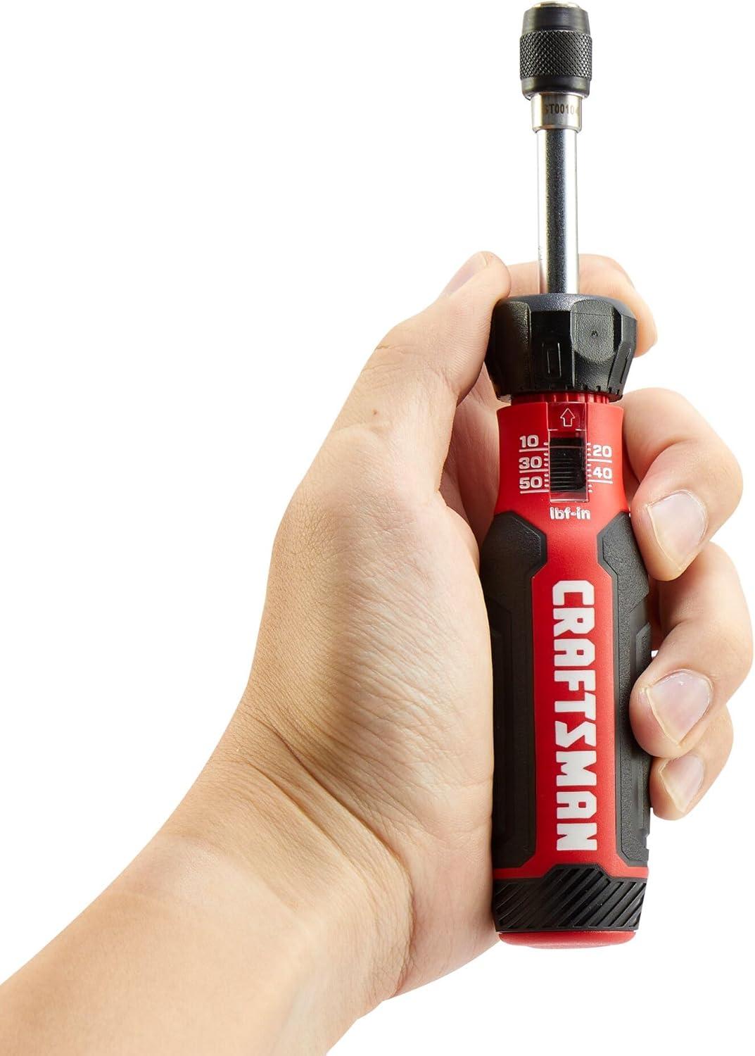 imageCRAFTSMAN Torque Screwdriver Set with Storage 1 Phillips Slotted Hex Torx and Square Screwdriving Bits 29 Piece CMHT68130One Size Pack of 4