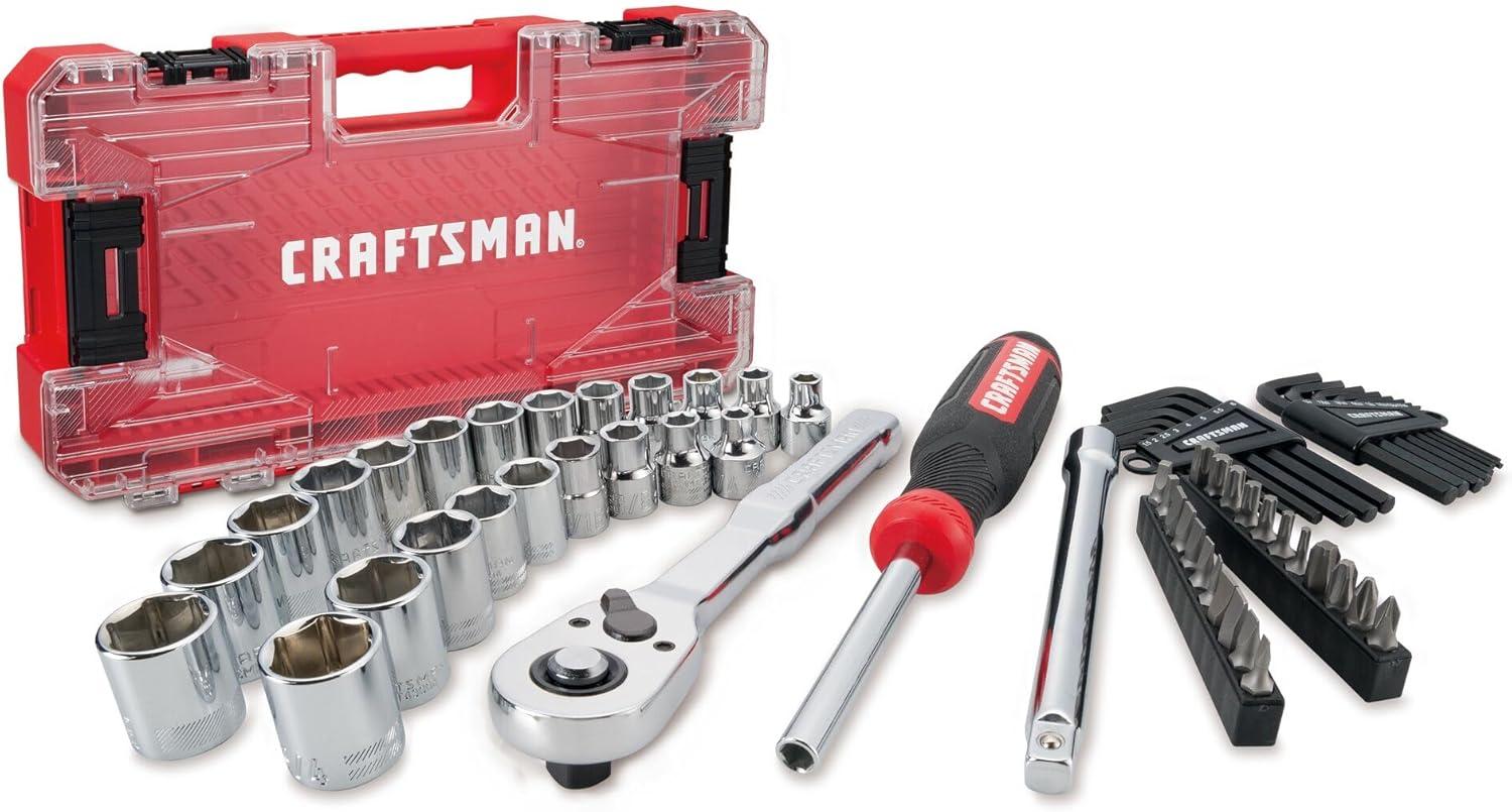 imageCRAFTSMAN VERSASTACK 63 Piece Mechanics Tool Set with Hard Case 38 Inch Drive CMMT45163