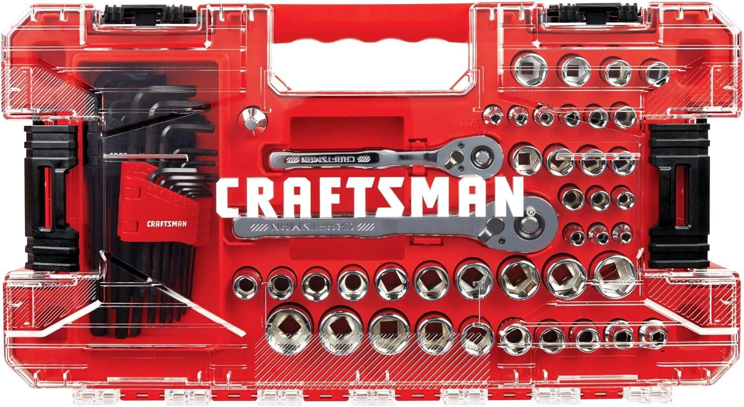 imageCRAFTSMAN Versastack Mechanics Tool Set 14 and 38 Inch Drive 71 Piece CMMT45171Pack of 1