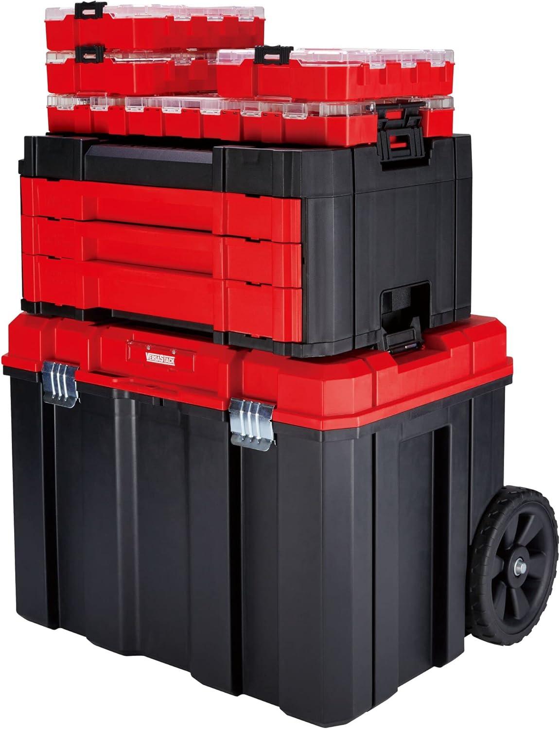 imageCraftsman 262Piece Mechanic Tool Set with 3Drawer VERSASTACK Box SAE and Metric Socket Set Car and Motorcycle Tool Kit with Combination Wrenches and Spark Plug Sockets CMMT45309262 Piece Set