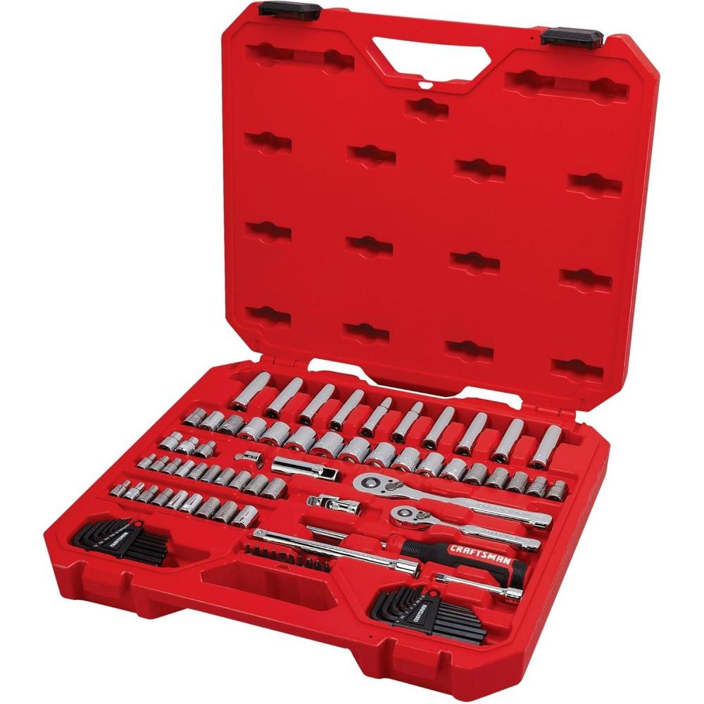 imageCRAFTSMAN Mechanics Tool Set 83 Piece Hand Tool and Socket Set SAEMetric CMMT12121NEW 83 Piece Set