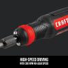 CRAFTSMAN 4V Electric Screwdriver Set, 300 RPM, Micro-USB Charging Port, 3-Stage Battery Charge Indicator (CMHT66718B20)