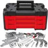 Craftsman 262-Piece Mechanic Tool Set with 3-Drawer VERSASTACK Box, SAE and Metric Socket Set, Car and Motorcycle Tool Kit with Combination Wrenches and Spark Plug Sockets (CMMT45309)(230 Piece Set)