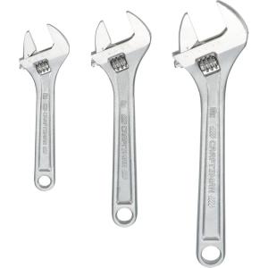 CRAFTSMAN Adjustable Wrench Set, 3-Piece All Steel, Metirc and SAE Scale (CMMT12001)(Adjustable)