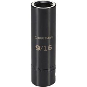 CRAFTSMAN Deep Impact Socket, SAE, 1/2-Inch Drive, 3/4-Inch (CMMT16061)(9/16″)