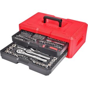 CRAFTSMAN Mechanics Tool Set, 256-Piece Hand Tool and Socket Set with 72-tooth Low Profile Ratchet and 2-Drawer Tool Box (CMMT45256)