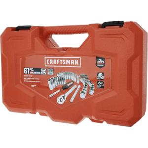 CRAFTSMAN Mechanics Tool Set, 3/8 Inch Drive, 61 Piece (CMMT45161)(One Size)