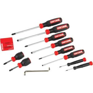CRAFTSMAN Screwdriver Set, Bi-material, 12 Piece (CMHT65071N)(Screwdriver Set  12 Piece)