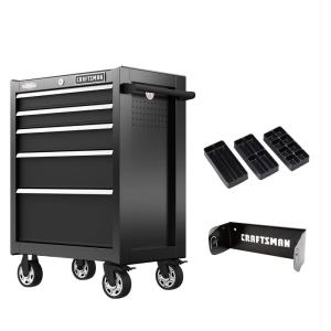 CRAFTSMAN Rolling Tool Chest, 26-inch, 5-Drawer, Workshop Tool Storage with Wheels (CMST32752RB)(New (Black))