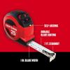 CRAFTSMAN 25-Ft Tape Measure with Fraction Markings, Retractable, Self-Locking Blade (CMHT37225)(7.6 m)