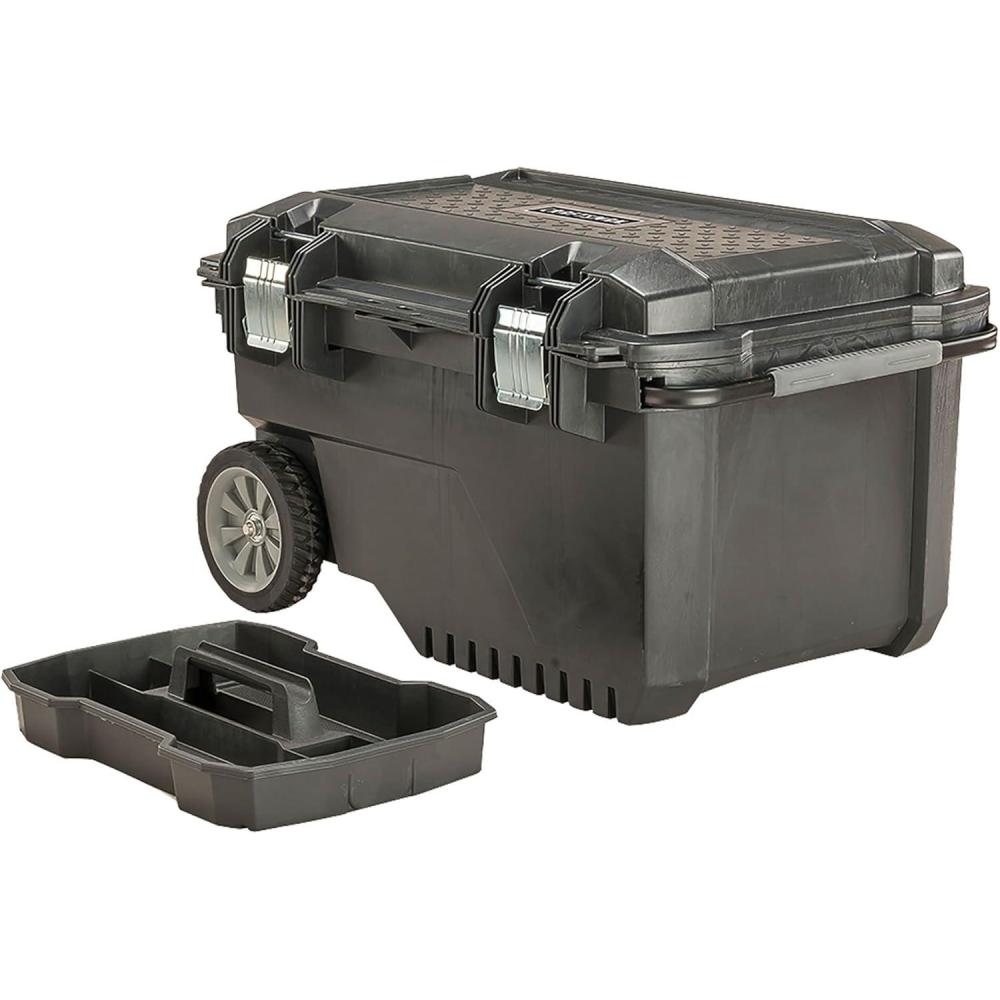 imageCRAFTSMAN 29in Rolling Tool Box with Wheels Black Plastic Lockable CMST2480024 gallon Chest